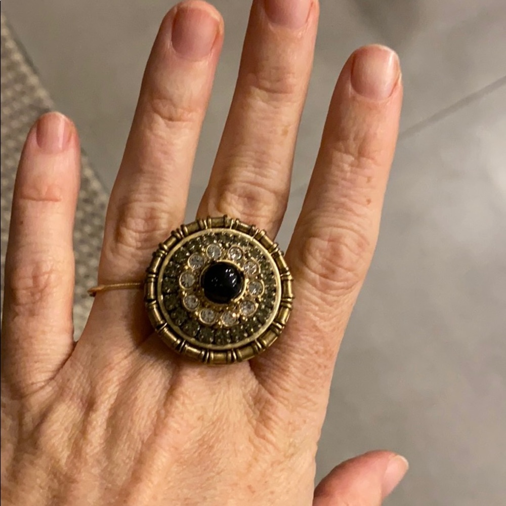 Juicy Couture Black and Gold Ring